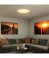 24W LED sensorlampe med Samsung LED - Ø35cm, IP44, hvid kant, indbygget mikrobølgesensor