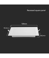 3W 9x9cm kvadratisk LED indbygningspanel - 110lm/W, 3000K, Hul: Ø7,5-8 cm, Mål: 9x9 cm, Samsung LED chip