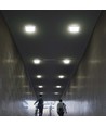 12W kvadratisk LED loftlampe - 1200lm, 16,7 x 16,7 cm, 3000K, hvid kant, inkl. lyskilde