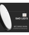 36W LED Dome - Lys Sensor, Samsung Chip, 4000K, Rund, Sort Ramme, IP44.