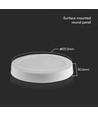 6W Ø12,1cm LED loftlampe - 110lm/W, Samsung LED chip, hvid kant, inkl. lyskilde