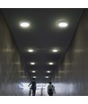 12W LED loftslampe - Ø16,7cm, 1200lm, IP20, hvid kant, rund, inkl. lyskilde