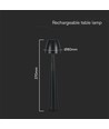 3W genopladelig LED bordlampe, sort - Dæmpbar CCT, 3-trins touch, inkl. USB kabel