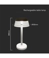 3W genopladelig LED bordlampe - Ø13cm, 3-trin dæmpbar, CCT, hvid, inkl. USB-kabel