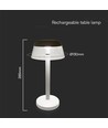 3W Oplade Bordlampe - 130x285mm, 3i1, Dæmpbar, Hvid