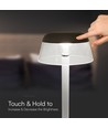3W genopladelig LED bordlampe - Ø13cm, 3-trin dæmpbar, CCT, hvid, inkl. USB-kabel