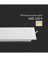12W 17cm x 17cm LED indbygningspanel - Hul: 15,5cm x 15,5 cm, Mål: 17cm x 17cm, Samsung LED Chip