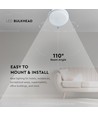 24W Udendørs væg/loftlampe - IP54, Ø24cm, Højde 3,8cm, skotlampe