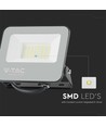 30W LED projektør, 160lm/W - IP65, sort krop, gråt glas, 4000K, 5 års garanti