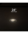 12W Ø8,6cm Blændfri CCT Downlight RA90 - Hul: Ø7,5 cm, Ydre mål: Ø8,6 cm, 3 lyskulører, sort front, Honeycomb