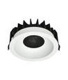 12W Honey Comb Downlight - 3-i-1, Hvid Ring + Sort, Varmtonet.