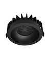 18W Ø10,6cm Blændfri CCT Downlight RA90 - Hul: Ø95mm, Ydre mål: Ø10,6 cm, 3 lyskulører, sort front, Honeycomb