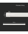 120cm 40W Prismatic LED armatur - 120lm/W, 3-i-1 CCT, IP20 indendørs