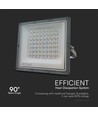 50W LED projektør CCT - IP65, Grå hus, 3 lyskulører