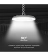 150W LED high bay, CCT - 82lm/W, Ø27,7cm, 3 lyskulører, IP20 indendørs