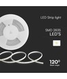 121 LED Stripelys 10.5W/m - Rød, 10m/rulle, 220V, IP65