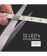 10m 10,5W/m LED strip - IP65, 120 LED pr. meter, 1100lm/m, 230V plug-and-play