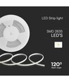 121 LED Stribe 10.5W 3000K - 10m/rulle, 220V, IP65