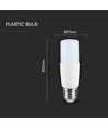 E27 7,5W LED pære - T37, Samsung LED chip, 4000K, 660lm, Erstat 50W