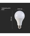 E27 20W LED pære - A80, 120lm/W