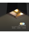 9W Solara sort LED væglampe med sensor - Solcelle, IP65, 3-i-1 CCT, 800lm, PIR sensor