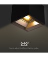 9W Solara sort LED væglampe med sensor - Solcelle, IP65, 3-i-1 CCT, 800lm, PIR sensor