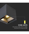 9W Solara sort LED væglampe med sensor - Solcelle, IP65, 3-i-1 CCT, 800lm, PIR sensor