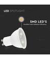 GU10 7,5W LED pære - 610lm, 38°, varm hvid, hvid plast
