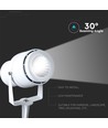 12W LED havespot med spyd - IP65, Grønt lys, hvidt kabinet, aluminium