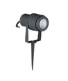 12W LED havespot med spyd - IP65, Grøn kulør, grå hus, 20 grader, aluminium