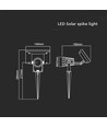 2W LED solcelle havespot med spyd - IP65, sort, 3.7V, skumringssensor, COB LED, varm hvid