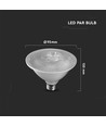 E27 11W LED pære PAR30 - 40° spredning, Samsung LED chip