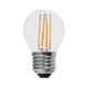 E27 6W LED kronepære - G45, kultråd, klar, 230V