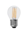 E27 6W LED kronepære - G45, kultråd, klar, 230V