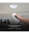 40W LED designer loftslampe med fjernbetjening - 4000lm, dæmpbar, CCT, phantom cover, Ø50cm