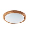 60W LED loftslampe med trælook, dæmpbar - 6000lm, Ø49cm, CCT, inkl. fjernbetjening
