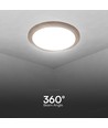 60W LED loftslampe med trælook, dæmpbar - 6000lm, Ø49cm, CCT, inkl. fjernbetjening