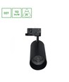 24W 3-faset skinnespot - 25°, CCT, Sort, 3i1
