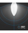 E14 6,5W LED kertepære - 600lm, plast, fås i 4000K og 6500K