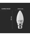 B22 4,5W LED kertepære - Samsung LED chip, erstatter 40W, 180°
