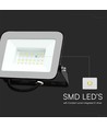 30W LED projektør med Samsung LED chip - 80lm/W, IP65, sort, 4000K, udendørs/indendørs