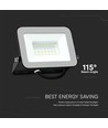 30W LED projektør med Samsung LED chip - 80lm/W, IP65, sort, 4000K, udendørs/indendørs