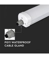 120cm 36W vandtæt komplet LED armatur, gennemfortrådet - 4320lm, 120lm/W, IP65