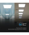 36W LED Panel - 2i1 Bagbelyst, 595x595mm, 4000K, 120lm/W
