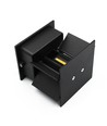 6W Dæmpbar CUBIC PRO væglampe - IP65, sort, sløjfbar, justerbar, firkantet, op/ned, inde / ude, inkl. lyskilde
