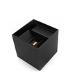 LEDlife CUBIC 6W sløjfbar væglampe - Sort, firkantet, op/ned, justerbar, inde / ude, IP65, inkl. lyskilde