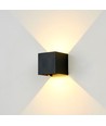 LEDlife CUBIC 6W sløjfbar væglampe - Sort, firkantet, op/ned, justerbar, inde / ude, IP65, inkl. lyskilde