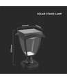 2W LED solcelle havelampe med sensor - Sort, IP65, CCT, aluminium, til udendørs brug