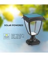 2W LED solcelle havelampe med sensor - Sort, IP65, CCT, aluminium, til udendørs brug