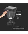 2W LED solcelle havelampe med sensor - Sort, IP65, CCT, aluminium, til udendørs brug